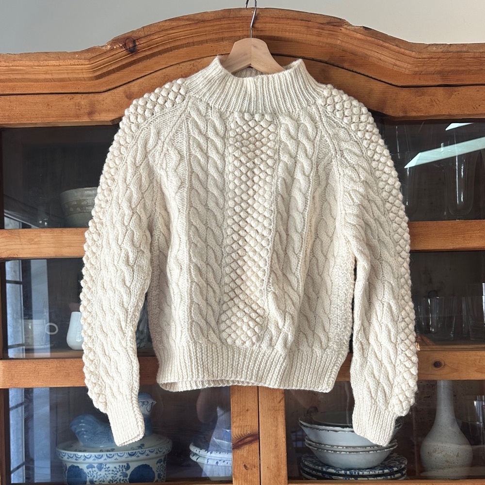 Allen Solly Cream Turtleneck Wool Sweater